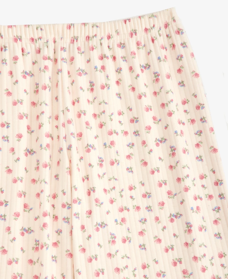 With Jules Girls' 7-16 Printed Lightweight Ribbed Pants