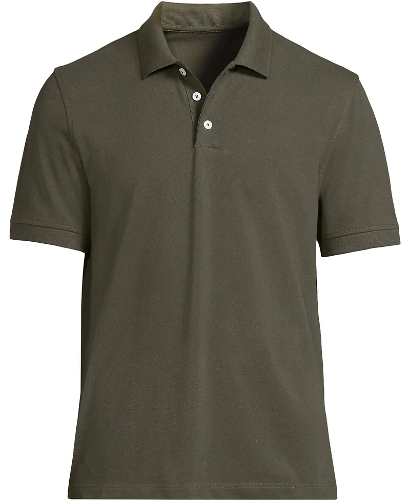 Lands' End Men's Short Sleeve Performance Mesh Pique Polo