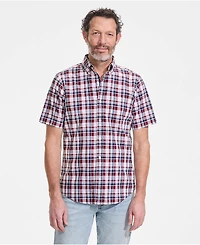 Lands' End Men's Traditional Fit Short Sleeve Madras Shirt