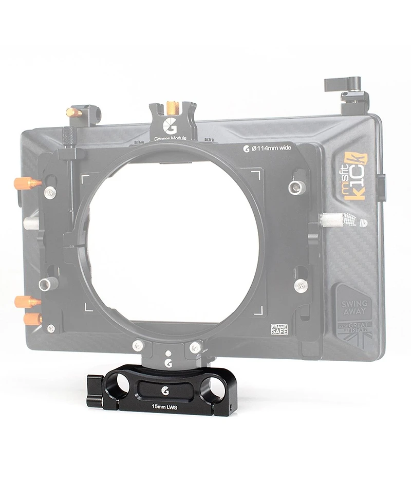 Bright Tangerine 15mm Lws Support Kit with Extension for 100-114mm Misfit Kick Clamp Adapters