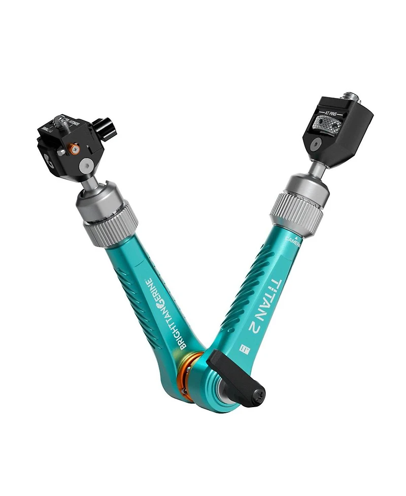 Bright Tangerine Titan Arm 2 with Arri 3/8"-16 Anti-Twist and Nato Adapter, Seaglass