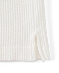 Lands' End Women's Long Sleeve Waffle Shawl Collar Henley