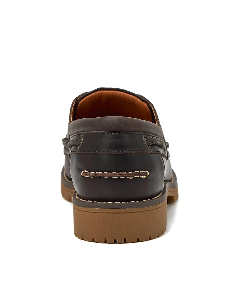 Lands' End Women's Seaport Leather Lace Up Boat Shoes