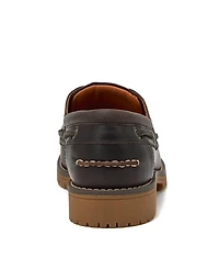 Lands' End Women's Seaport Leather Lace Up Boat Shoes