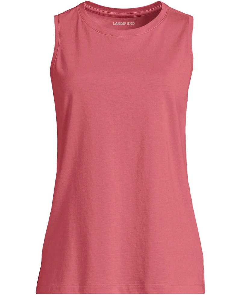 Lands' End Women's Supima Cotton Crew Neck Tank