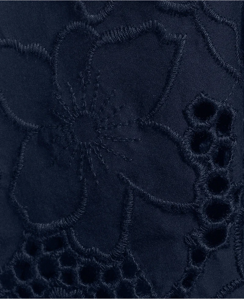 Lands' End Women's Voile Eyelet Maxi Skirt