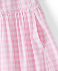 Lands' End Women's Poplin Drop Waist Midi Skirt - Set Bottom