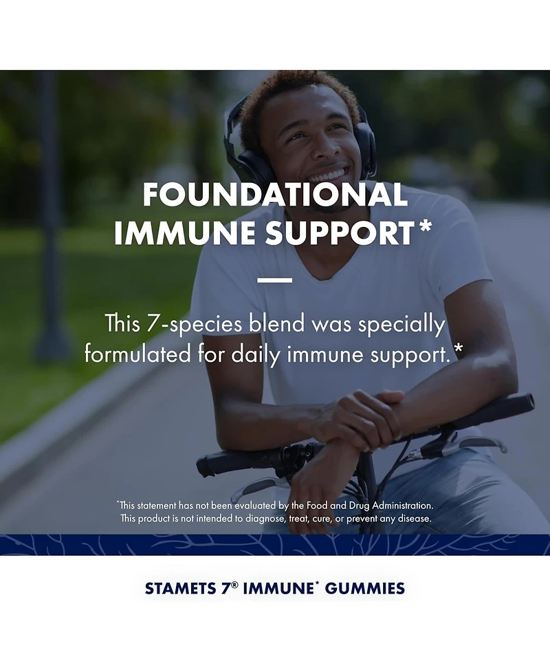 Host Defense Mushrooms, Stamets 7 Gummies, Strawberry, 90 count