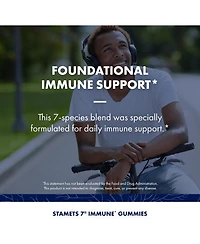 Host Defense Mushrooms, Stamets 7 Gummies, Strawberry, 90 count