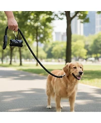 Aronkl Dog Poop Bag Dispenser with Carabiner Lavender Scented Leak-Proof Bags