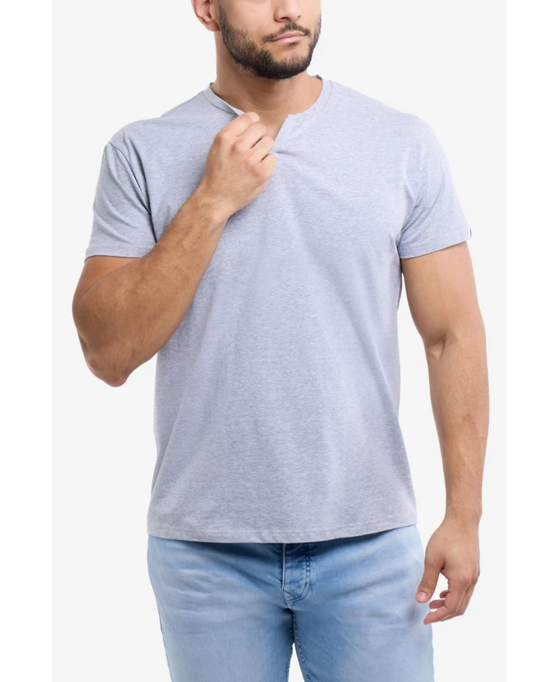 X-Ray Men's Basic Notch Neck Short Sleeve T-shirt