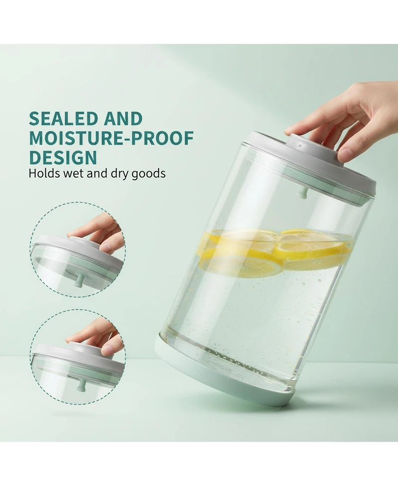 Aronkl Airtight Glass Jar for Pet Food Kibble Snacks Pantry Storage