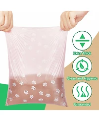Aronkl 3000 Counts 200 Rolls Dog Poop Bags Plastic Waste Bags Disposable Paw Print