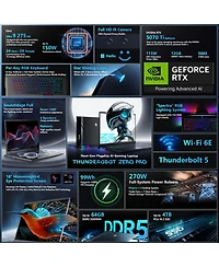 Thunderobot Zero 18 Traditional Laptop Intel Core Ultra 9 ,64GB Ram Nvidia GeForce Rtx 5070 Ti 2TB Ssd Storage Windows 11 Home 240Hz