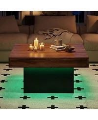 Slickblue Modern Coffee Table with Led Lights and Dynamic Effects