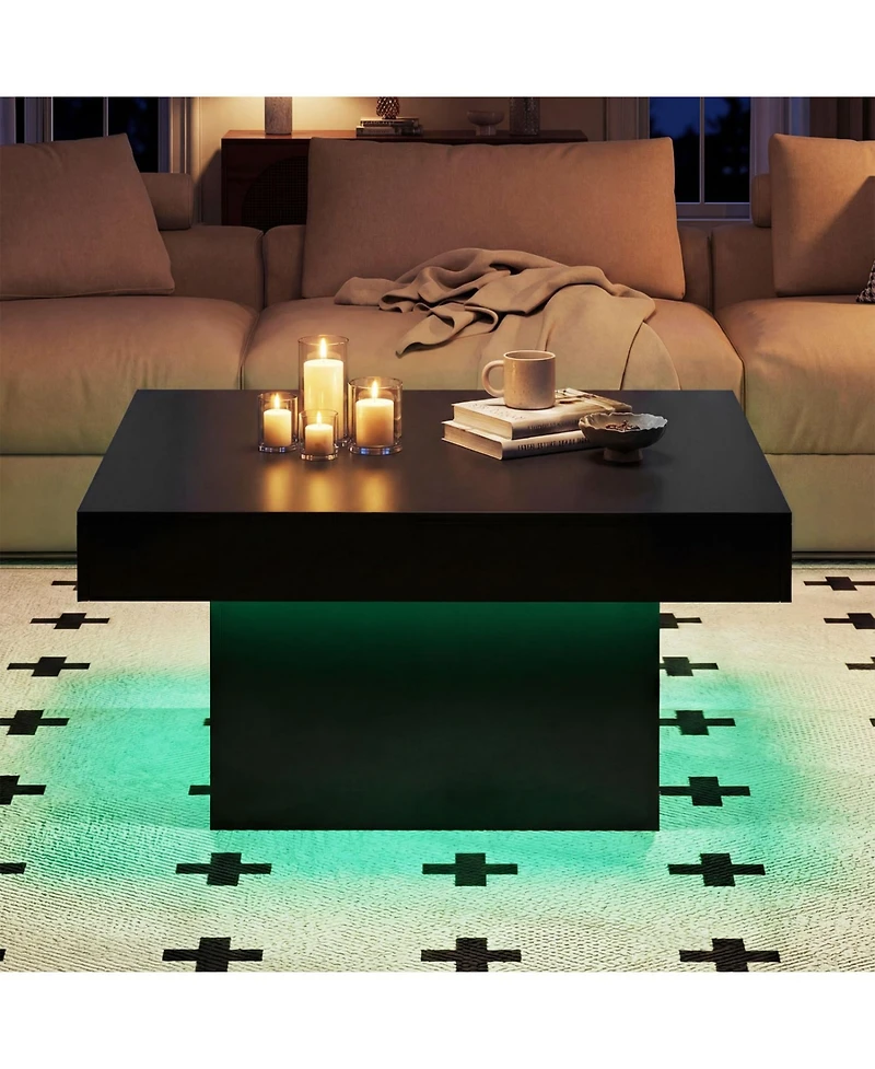 Slickblue Modern Coffee Table with Led Lights and Dynamic Effects