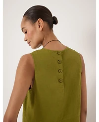 Hush Women's Vera Linen Blend Shell Top