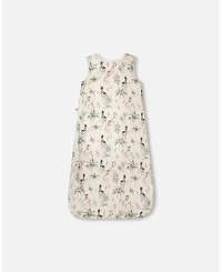 Deux par Baby Boys Cotton Jersey Muslin Sleep Sack Beige Zebra Print - Baby|Toddler