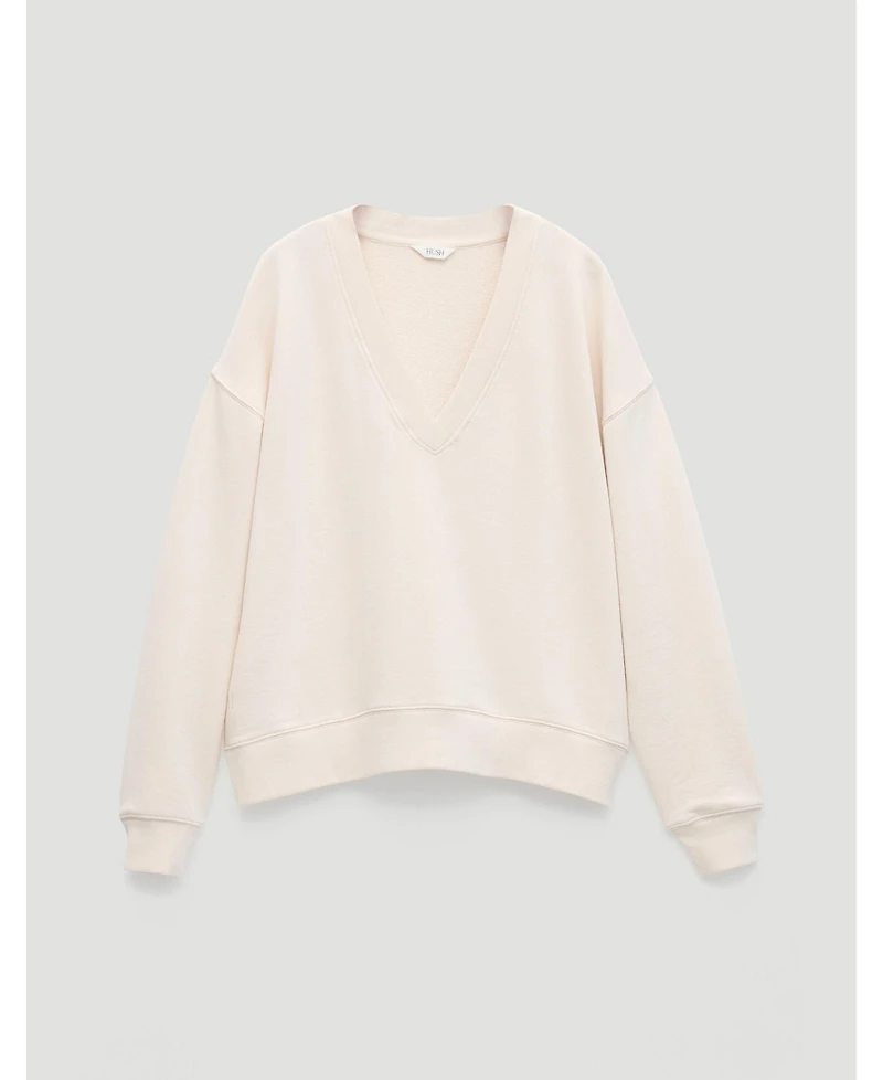 Hush Women's Cleo V-Neck Cotton Sweatshirt