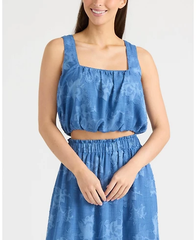 Ellen Tracy Women's Gathered Sleeveless Tank Top