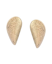 Steve Madden Gold Vintage Luxe Shell Post Earrings