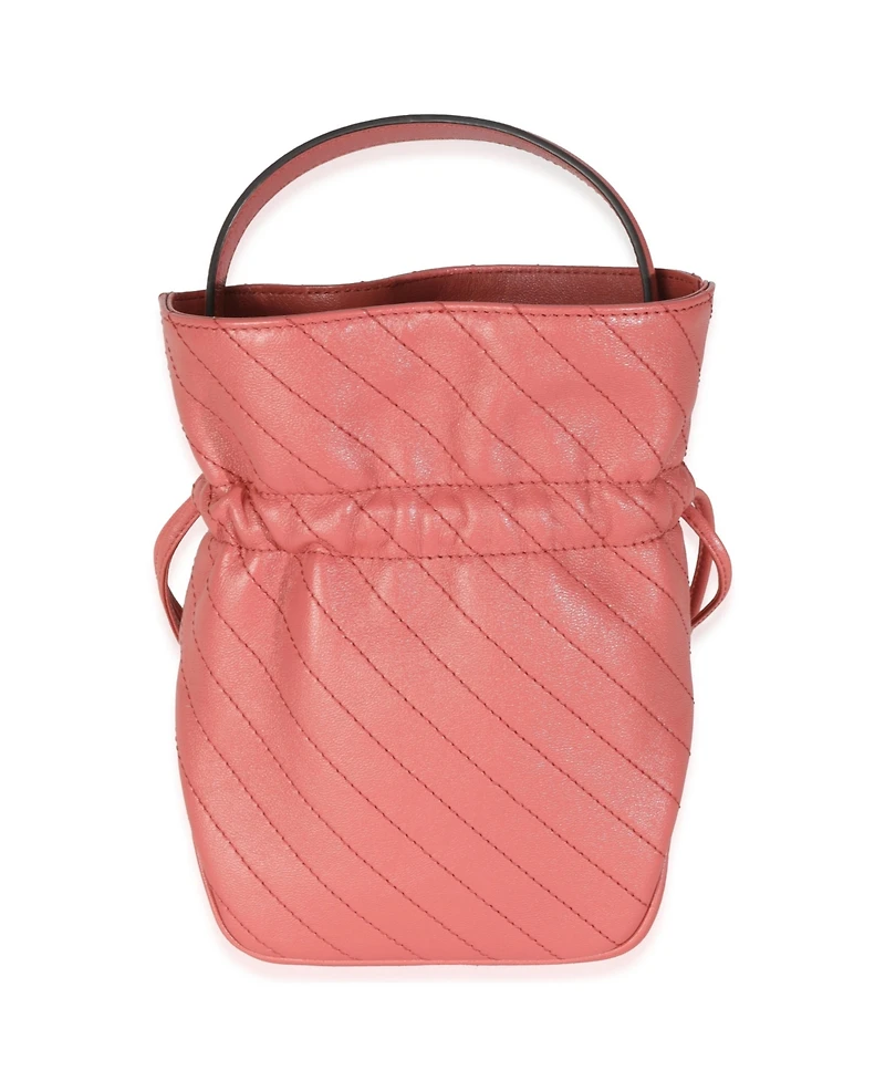 Pre-Owned Gucci Pink Calfskin Blondie Bucket Bag