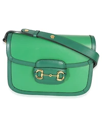Pre-Owned Gucci Emerald Green Azalea Calfskin Horsebit 1955 Shoulder Bag