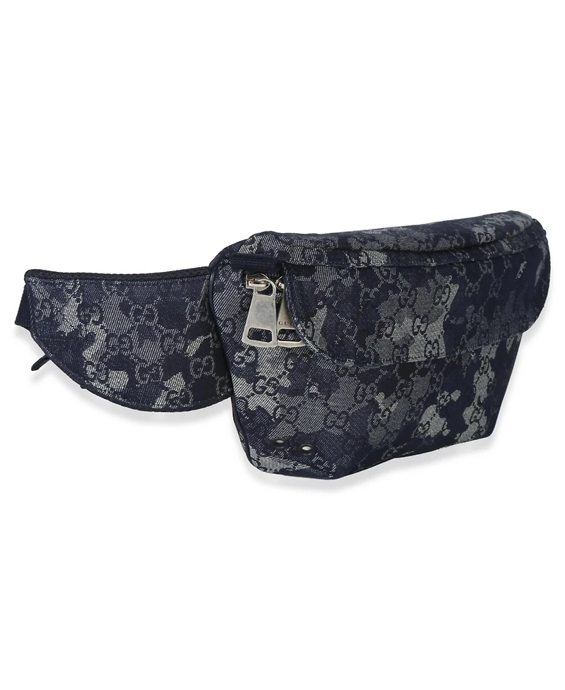 Pre-Owned Gucci Navy Gg Floral Canvas Belt Bag