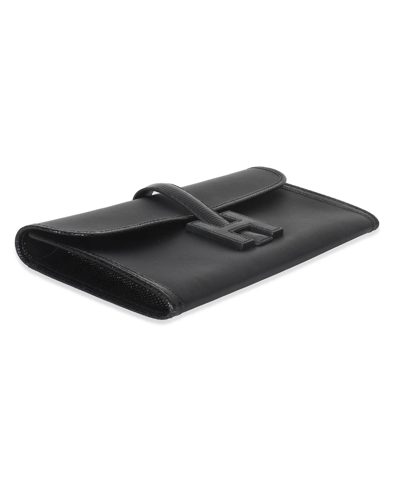 Pre-Owned HERMES Black Swift Lizard Jige Elan Touch 29