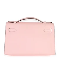 Pre-Owned HERMES Rose Sakura Swift Kelly Pochette Phw