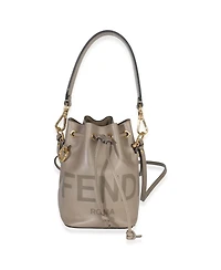 Pre-Owned Fendi Tortora Vitello Cruise F is Fendi Mini Mon Tresor Bucket Bag