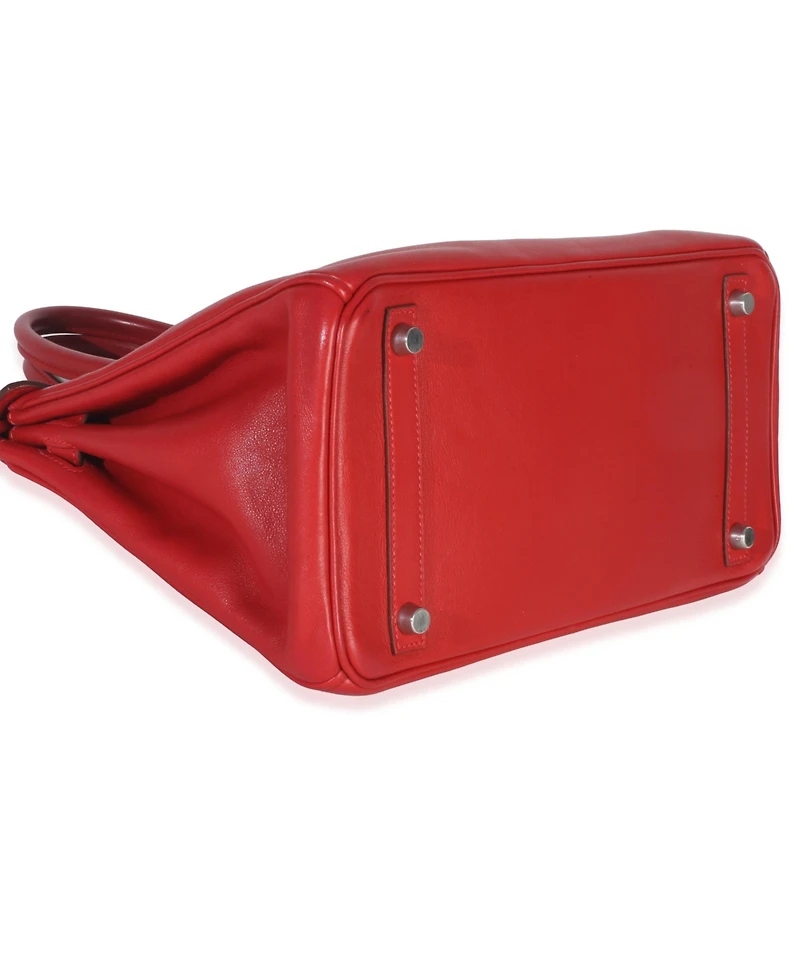 Pre-Owned HERMES Rouge Casaque Swift Birkin 30 Phw