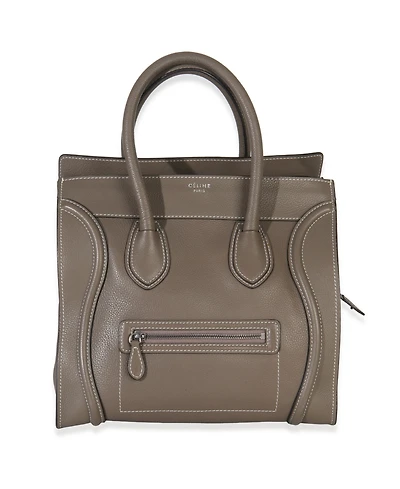 Pre-Owned Celine Souris Drummed Calfskin Mini Luggage Tote