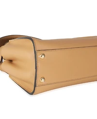 Pre-Owned Fendi Miele Scuro Nappa Petite Peekaboo I See U Satchel