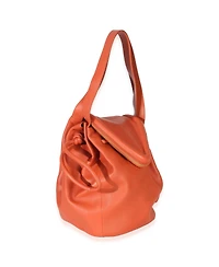 Pre-Owned Bottega Veneta Orange Calfskin Beak Tote