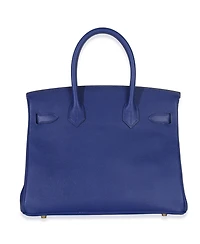 Pre-Owned HERMES Bleu Electrique Epsom Birkin 30 Ghw