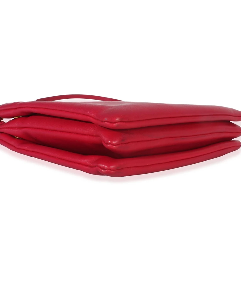 Pre-Owned Celine Fuschia Lambskin Large Trio Crossbody