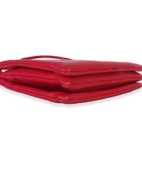 Pre-Owned Celine Fuschia Lambskin Large Trio Crossbody
