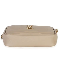 Pre-Owned Saint Laurent Beige Grain De Poudre Matelasse Mini Lou Camera Bag