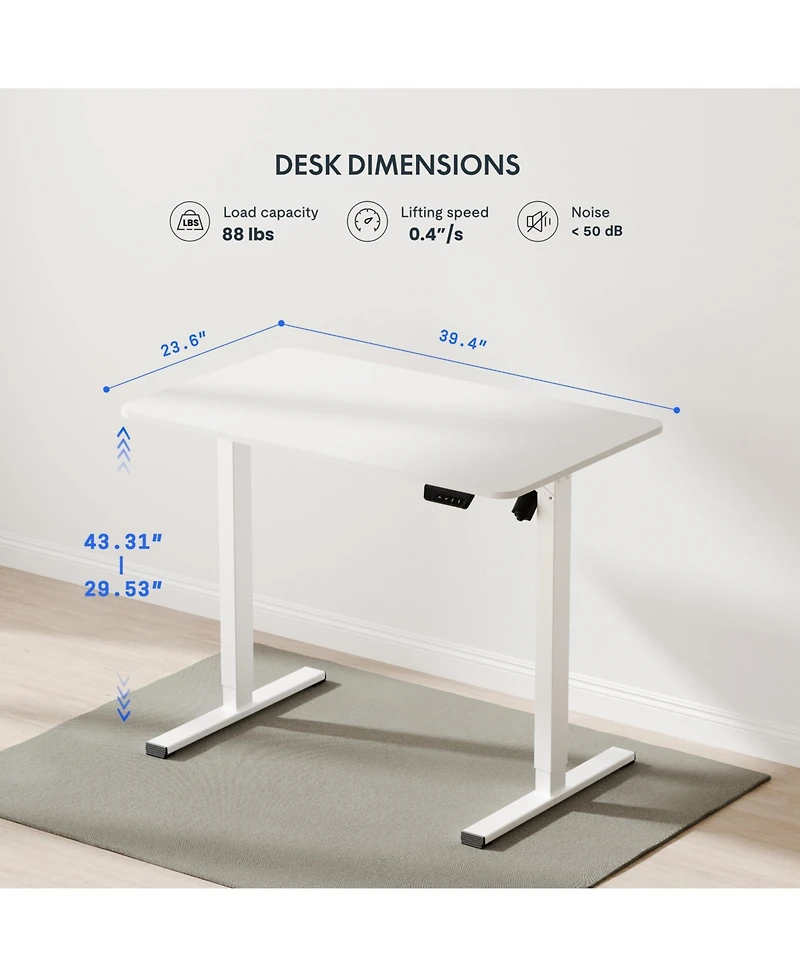 FlexiSpot EC2 40"x24" Electric Height-Adjustable Standing Desk