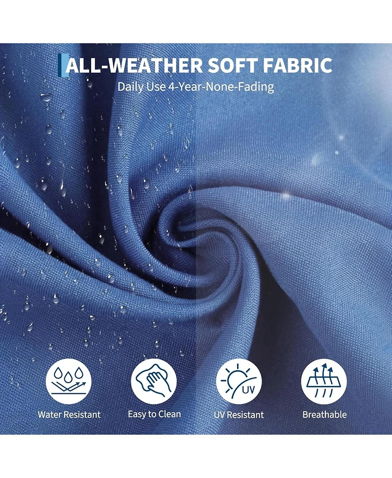 gaomon 2-Piece All-Weather Pe Wicker Patio Set with High Back Chairs and Cushions