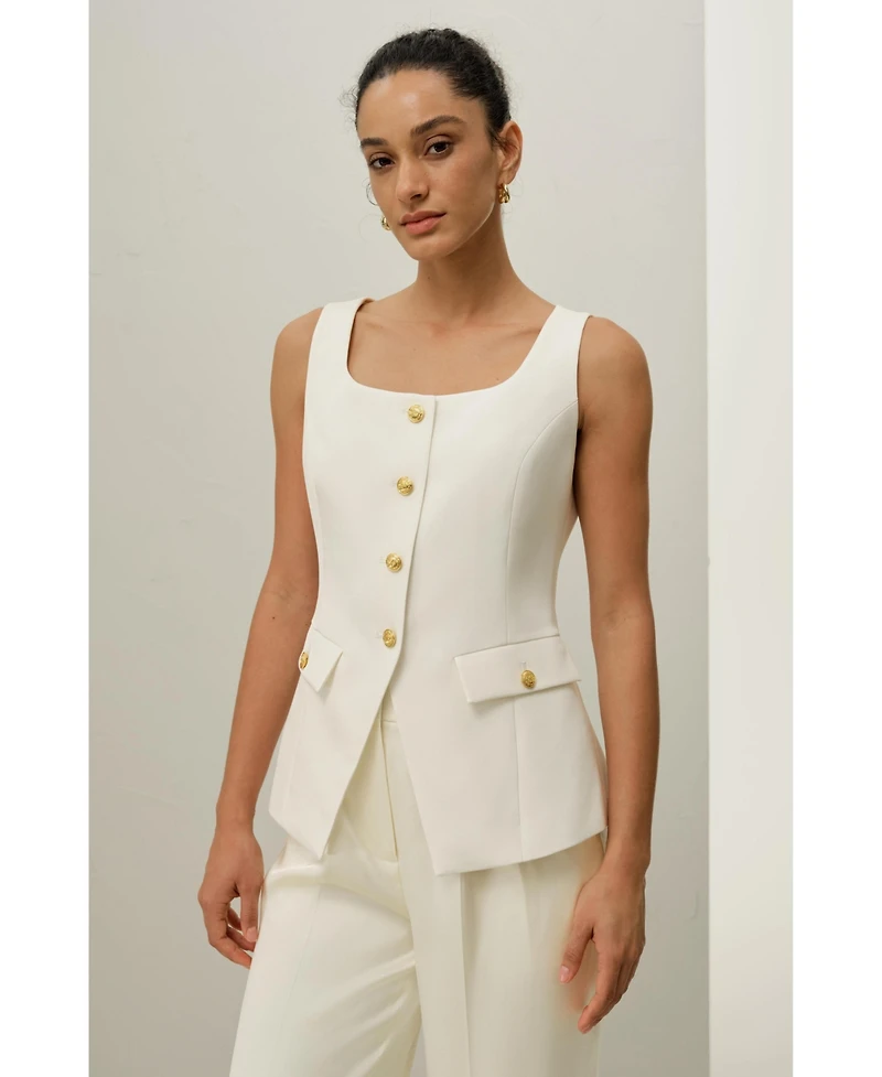 Lilysilk Women's Cintre U-Neck Sleeveless Vest