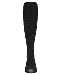 MeMoi Girls Flocked Star Opaque Nylon Tights