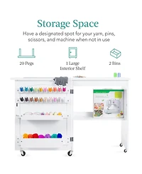 Best Choice Products Sewing Machine Table and Desk w/ Craft Storage and Trays