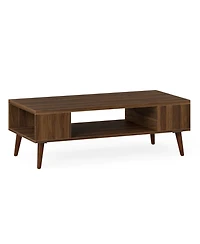 Slickblue Mid Century Coffee Table with Open Compartment