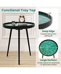 Slickblue Modern Coffee End Table Sea Shell Design Mid Century