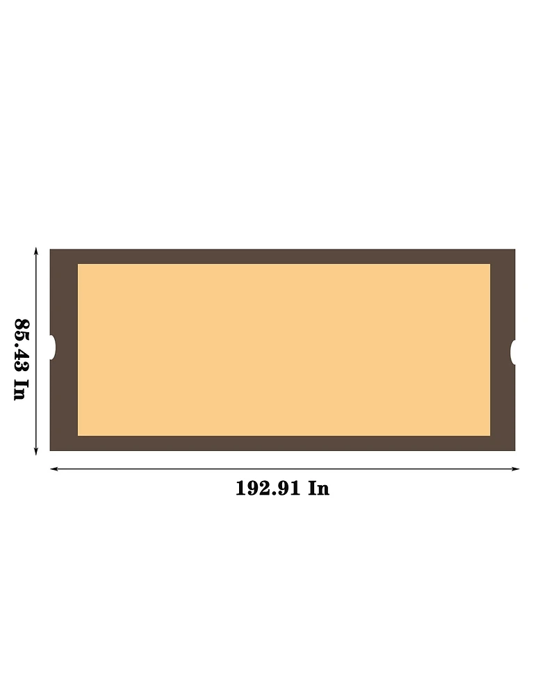 Clihome Canopy Replacement Top, Polyester Waterproof Uv-Resistant Awning for Curved Pergola Structure