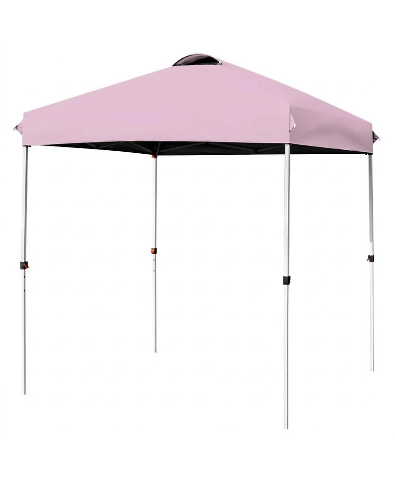Gouun 6.6 x 6.6 ft Outdoor Pop Up Canopy Tent with Roller Bag and Four Weight Bags