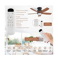 Sofucor 42-inch Modern 5-Blade Ceiling Fan Light with 6-Speed Adjustable Wind Speed