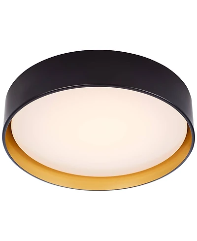 Possini Euro Design Russo 14" Wide Brass Led Ceiling Light